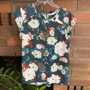 DR2 Daniel Rainn / Floral Print Blouse / Size LG